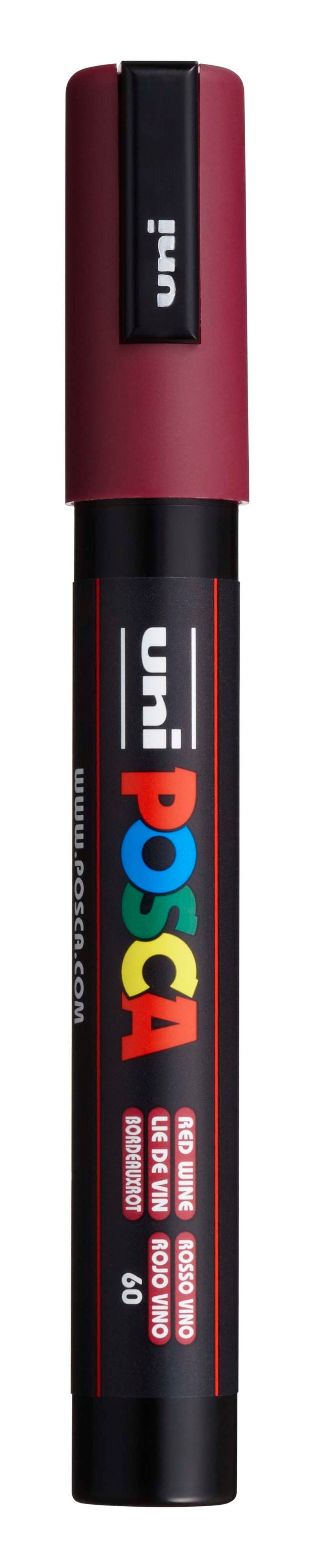 Akrylový popisovač POSCA, PC-5M, 2,5 mm, bordó