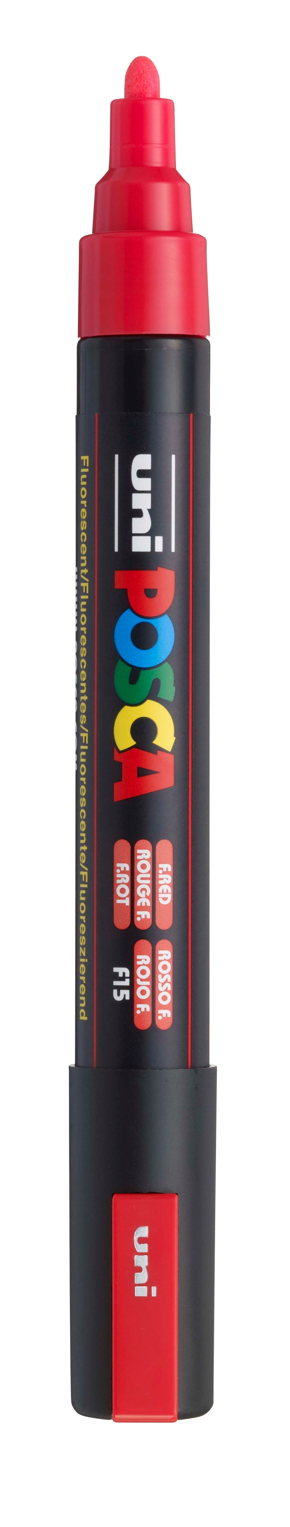 Akrylový popisovač POSCA, PC-5M, 2,5 mm, fluo-červený