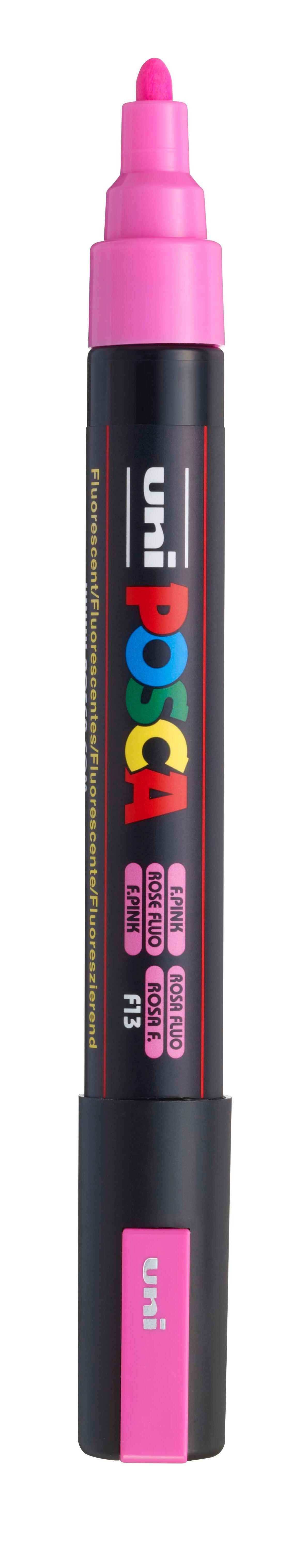 Akrylový popisovač POSCA, PC-5M, 2,5 mm, fluo-růžový