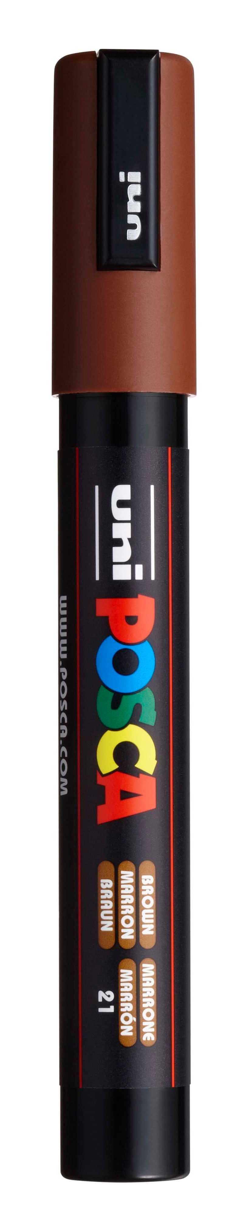 Akrylový popisovač POSCA, PC-5M, 2,5 mm, hnědý