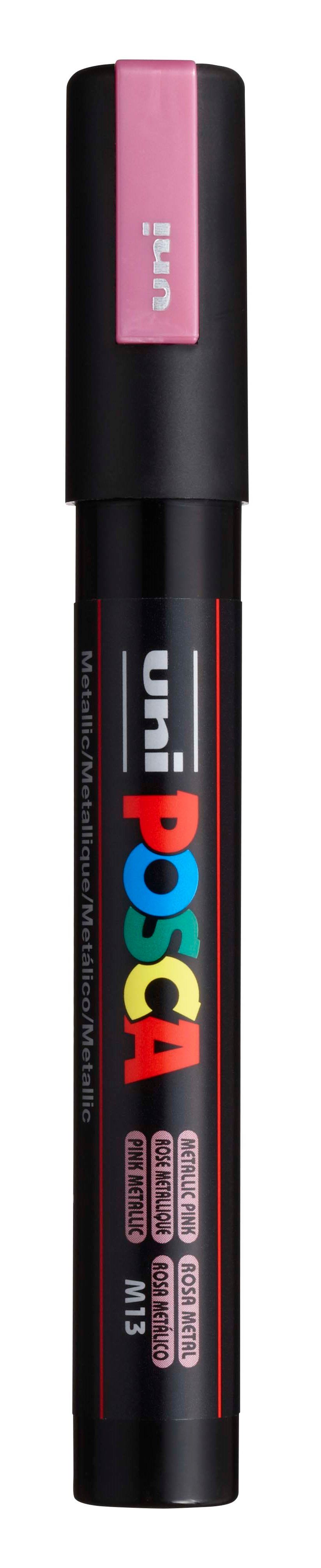 Akrylový popisovač POSCA, PC-5M, 2,5 mm, metalicky růžový