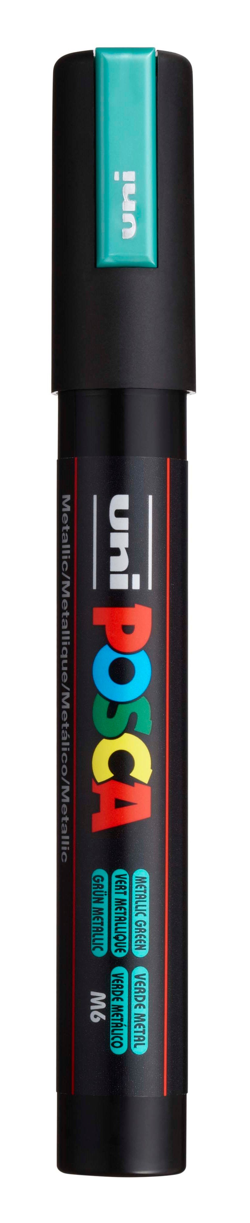 Akrylový popisovač POSCA, PC-5M, 2,5 mm, metalicky zelený