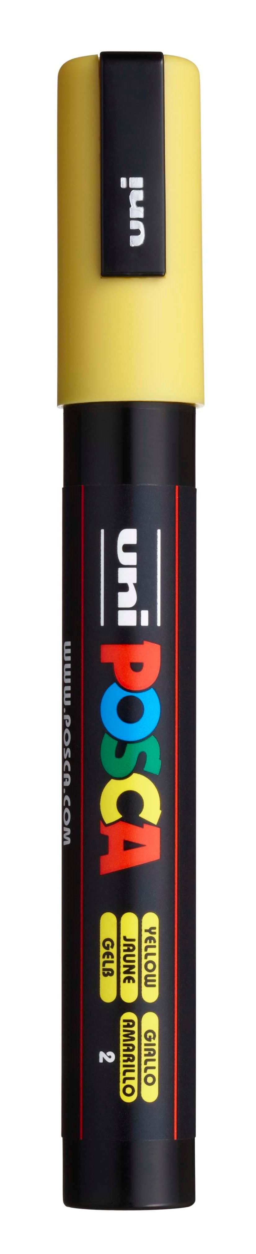 Akrylový popisovač POSCA, PC-5M, 2,5 mm, žlutý