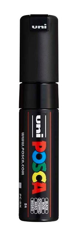 Obrázek produktu: Akrylový popisovač POSCA, PC-8K, seříznutý hrot 8 mm, černý
