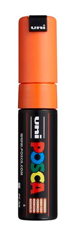 Akrylový popisovač POSCA, PC-8K, seříznutý hrot 8 mm, oranžový