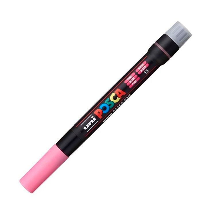 Akrylový popisovač POSCA, PCF-350, štětcový hrot 8 mm, růžový