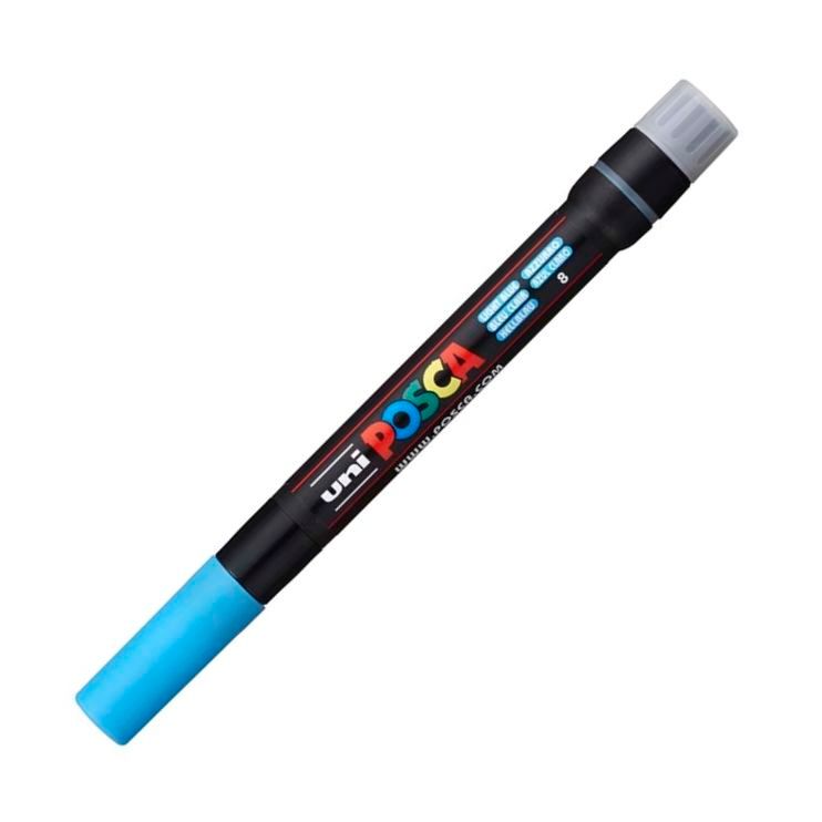 Akrylový popisovač POSCA, PCF-350, štětcový hrot 8 mm, sv. modrý