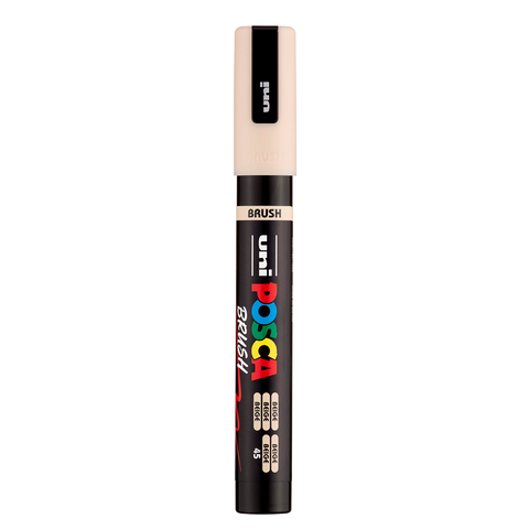 Obrázek produktu: Akrylový popisovač POSCA se štětcovým hrotem PC-5BR, 1 - 4 mm, béžová