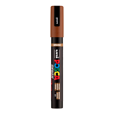 Obrázek produktu: Akrylový popisovač POSCA se štětcovým hrotem PC-5BR, 1 - 4 mm, hnědá