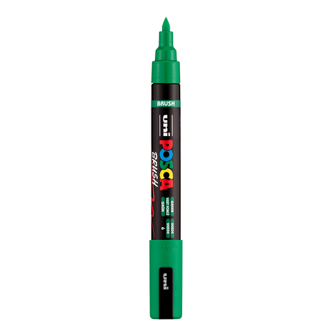 Obrázek produktu: Akrylový popisovač POSCA se štětcovým hrotem PC-5BR, 1 - 4 mm, zelená