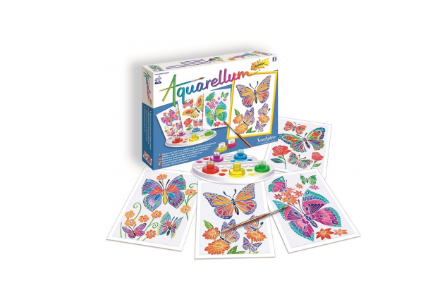 Akvarely junior - Motýli a květiny Montessori