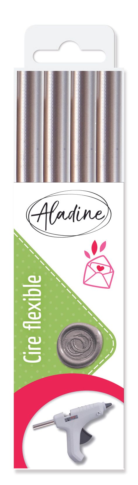 Obrázek produktu: Aladine pružný pečetní vosk, 4 ks - stříbrný