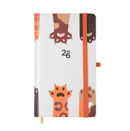 Obrázek produktu: Albi Diář 2026 kapesní týdenní s gumičkou - Kočičí tlapky