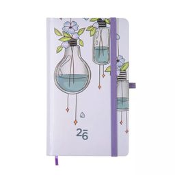 Obrázek produktu: Albi Diář 2026 kapesní týdenní s gumičkou - Lahvičky s kytkou
