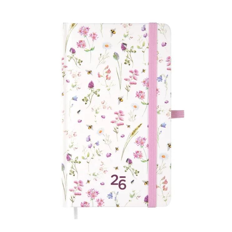 Albi Diář 2026 kapesní týdenní s gumičkou - Luční květy