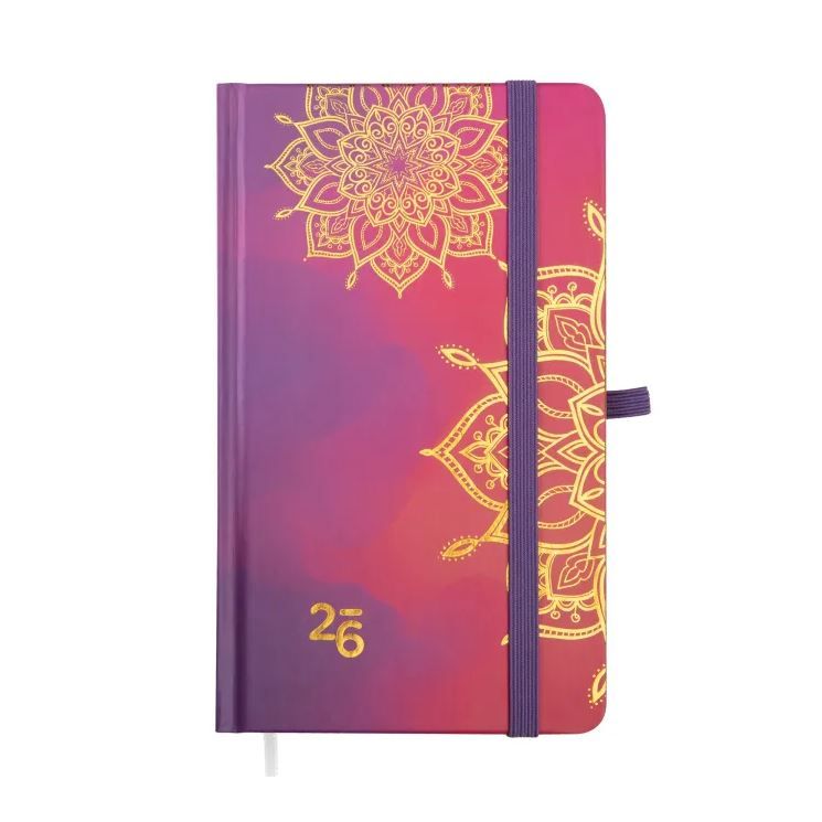 Albi Diář 2026 kapesní týdenní s gumičkou - Mandala