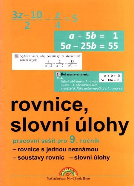 Algebra 9 - PS /Rovnice a slovní úlohy/