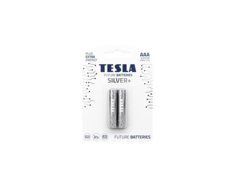 Obrázek produktu: Alkalická tužková baterie AAA Tesla SILVER+ 2 ks, blistr