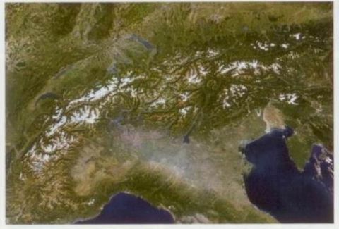 Obrázek produktu: Alpy - satelitní - nástěnná mapa