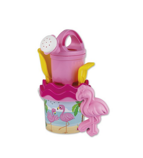 Obrázek produktu: Androni Sada na písek plameňák s konvičkou - malá