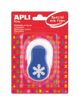 Obrázek produktu: APLI Děrovačka na papír i pěnovku - sněhová vločka - 25,4 mm