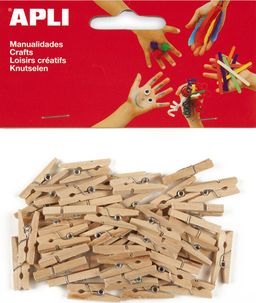 Obrázek produktu: APLI Dřevěné kolíčky - přírodní - 45 ks