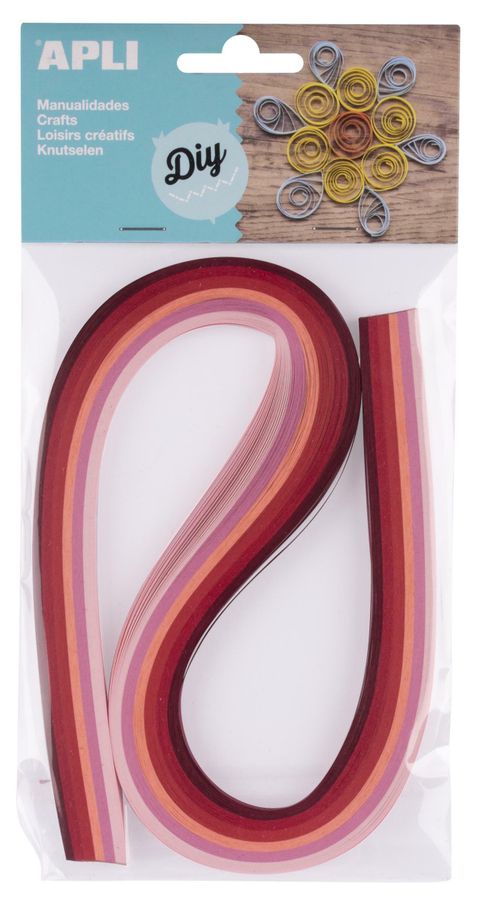 Obrázek produktu: APLI Papírové proužky - quilling - barva červená, 120 ks