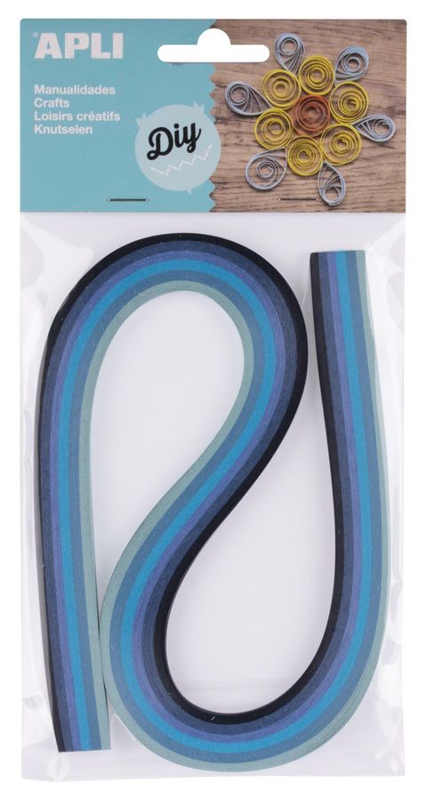 Obrázek produktu: APLI Papírové proužky - quilling - barva modrá, 120 ks