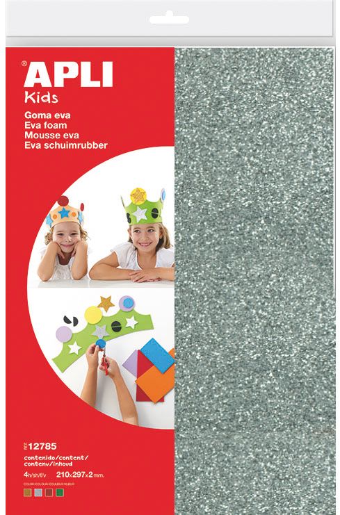 APLI Pěnovka 21 × 29,7 cm - třpytivá - sada 4 barev