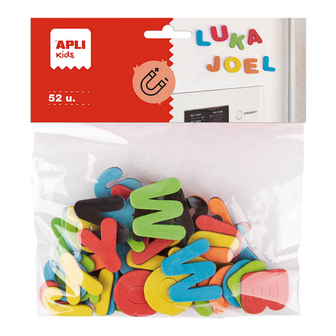 Obrázek produktu: APLI pěnovka tvarová - písmena magnetická - 52 ks