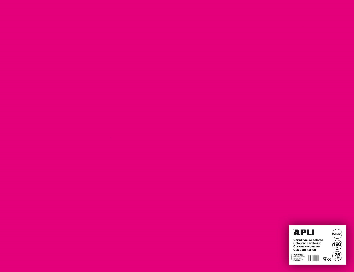 APLI sada barevných papírů, A2+, 170 g, fuchsiový - 25 ks