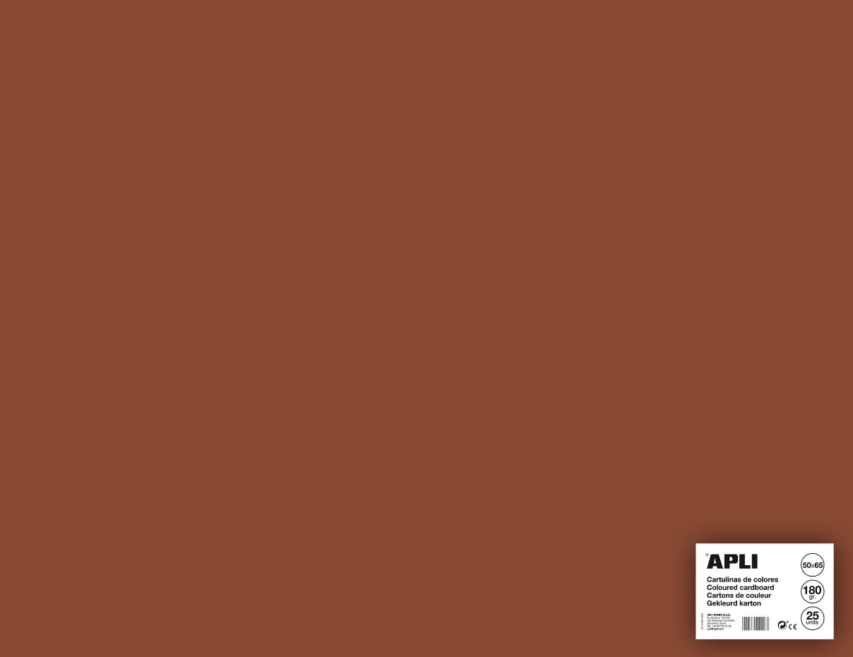 APLI sada barevných papírů, A2+, 170 g, hnědý - 25 ks
