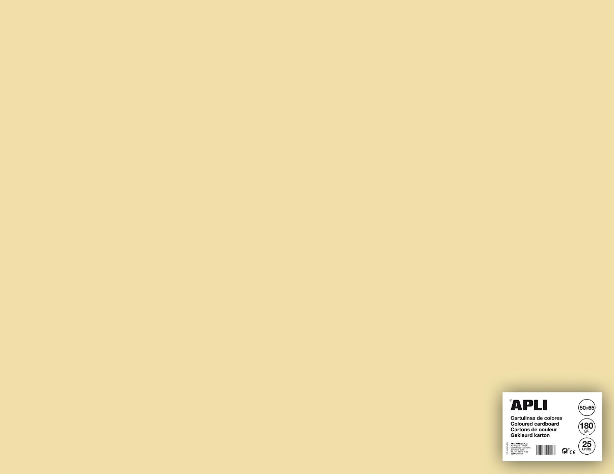 APLI sada barevných papírů, A2+, 170 g, krémový - 25 ks