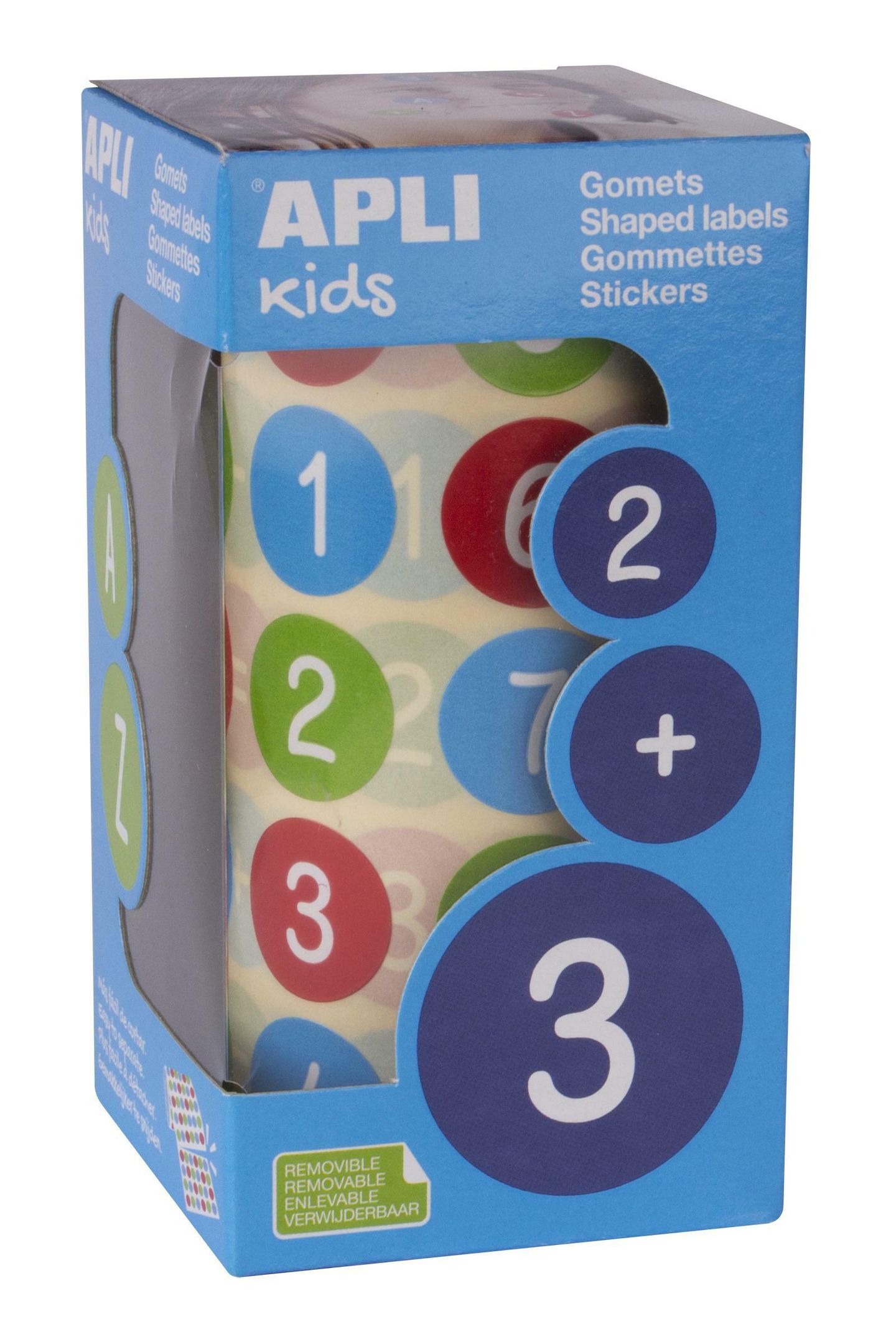 APLI samolepicí číslice, nepermanentní, 900 ks