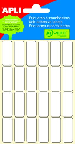 Obrázek produktu: APLI Samolepicí etikety v sáčku 12 × 30 mm - bílé