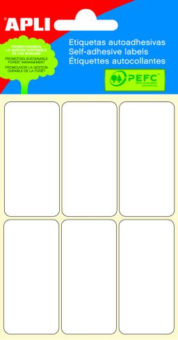 Obrázek produktu: APLI Samolepicí etikety v sáčku 26 × 54 mm - bílé