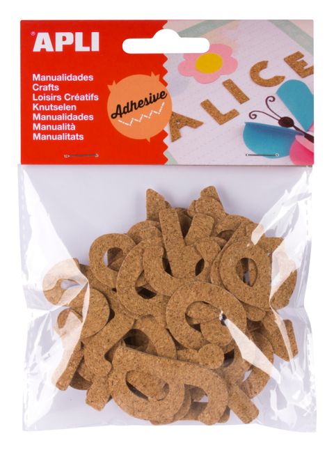 Obrázek produktu: APLI Samolepicí korková písmena, 52 ks