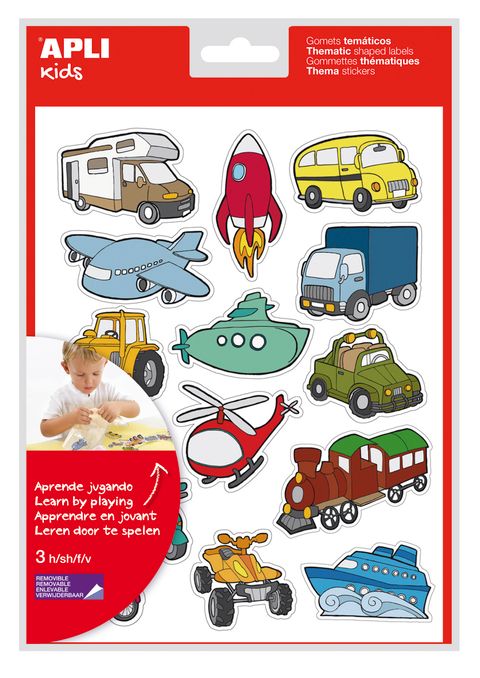 Obrázek produktu: APLI Samolepky - Doprava, 3 listy