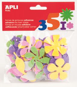Obrázek produktu: APLI Samolepky pěnové - kytky - 48 ks, mix barev