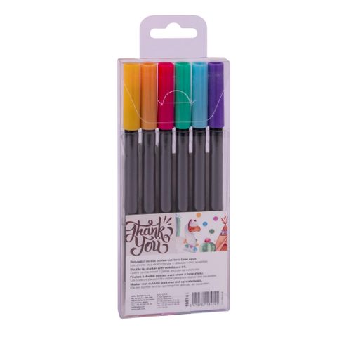 Obrázek produktu: APLI Štětcové fixy BRUSH DUO - sada, 6 pastelových barev