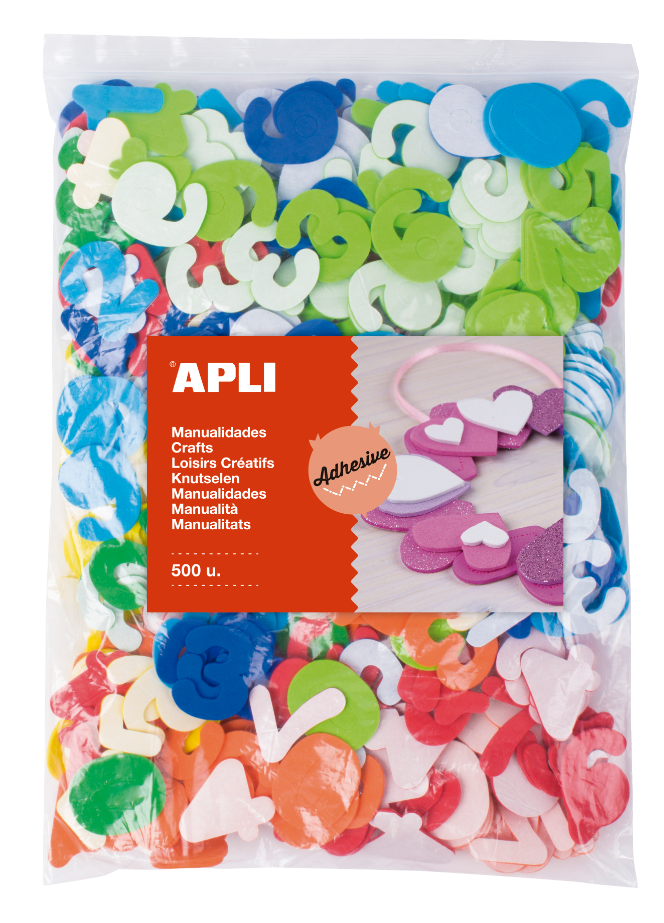 APLI Velká sada - Čísla, samolepicí pěnovka - 500 ks