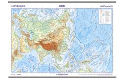 Obrázek produktu: Asie - školní- reliéf a povrch - nástěnná mapa - 1:13 000 000