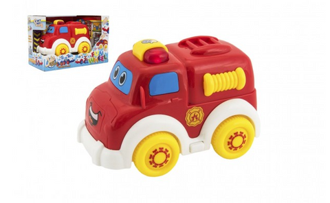 Obrázek produktu: Auto hasiči pro nejmenší plast 15 cm na volný chod na bat. se světlem se zvukem