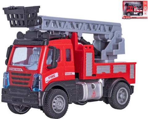 Obrázek produktu: Auto hasičské 12 cm zpětný chod s žebříkem