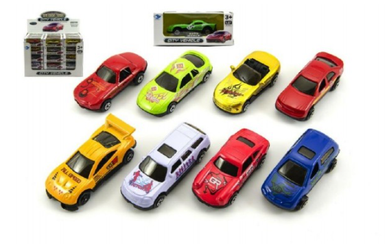 Auto kovové v krabičce, 7 cm - mix druhů
