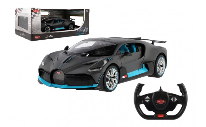 TEDDIES Auto RC buggatti divo šedé 32 cm