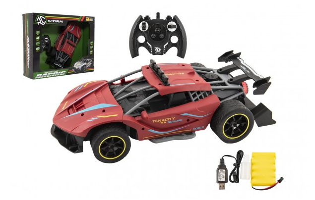 Auto RC Sport červené 33 cm 2,4 GHz na baterie + dobíjecí pack