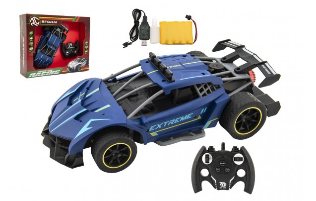 Auto RC závodní vypouštějící páru 30 cm 2,4 GHz na bat. + dobíjecí pack