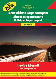 Deutschland Supercompact/Německo 1:300 (autoatlas kompakt, spirála, extra velké písmo)