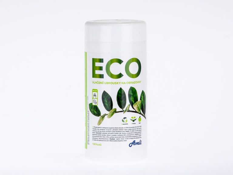 Aveli ECO - čistící vlhčené utěrky na obrazovky - 100 ks